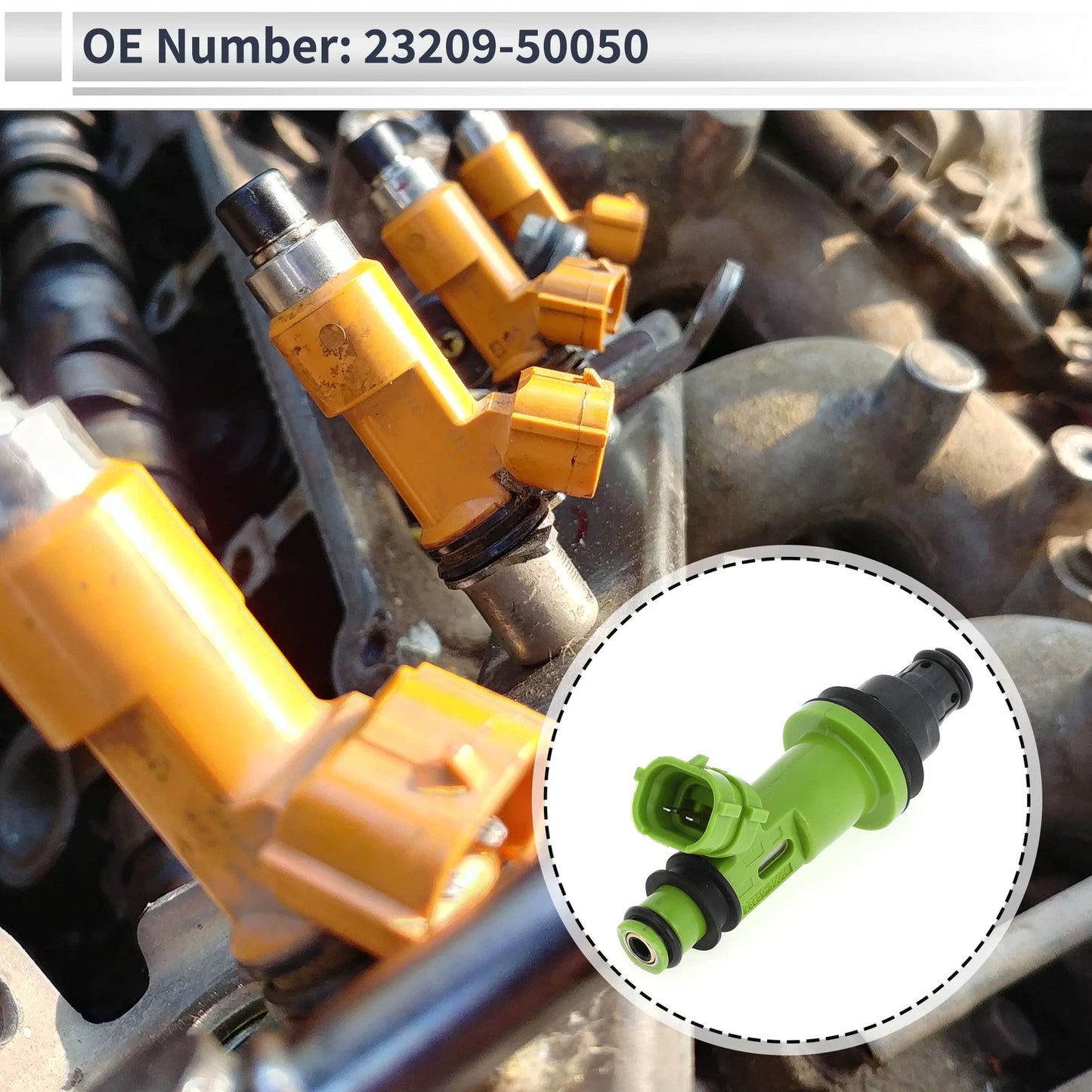 Fuel Injector No. 23209-50050 for Lexus GS430 (2001–2007) 1 Pc Green