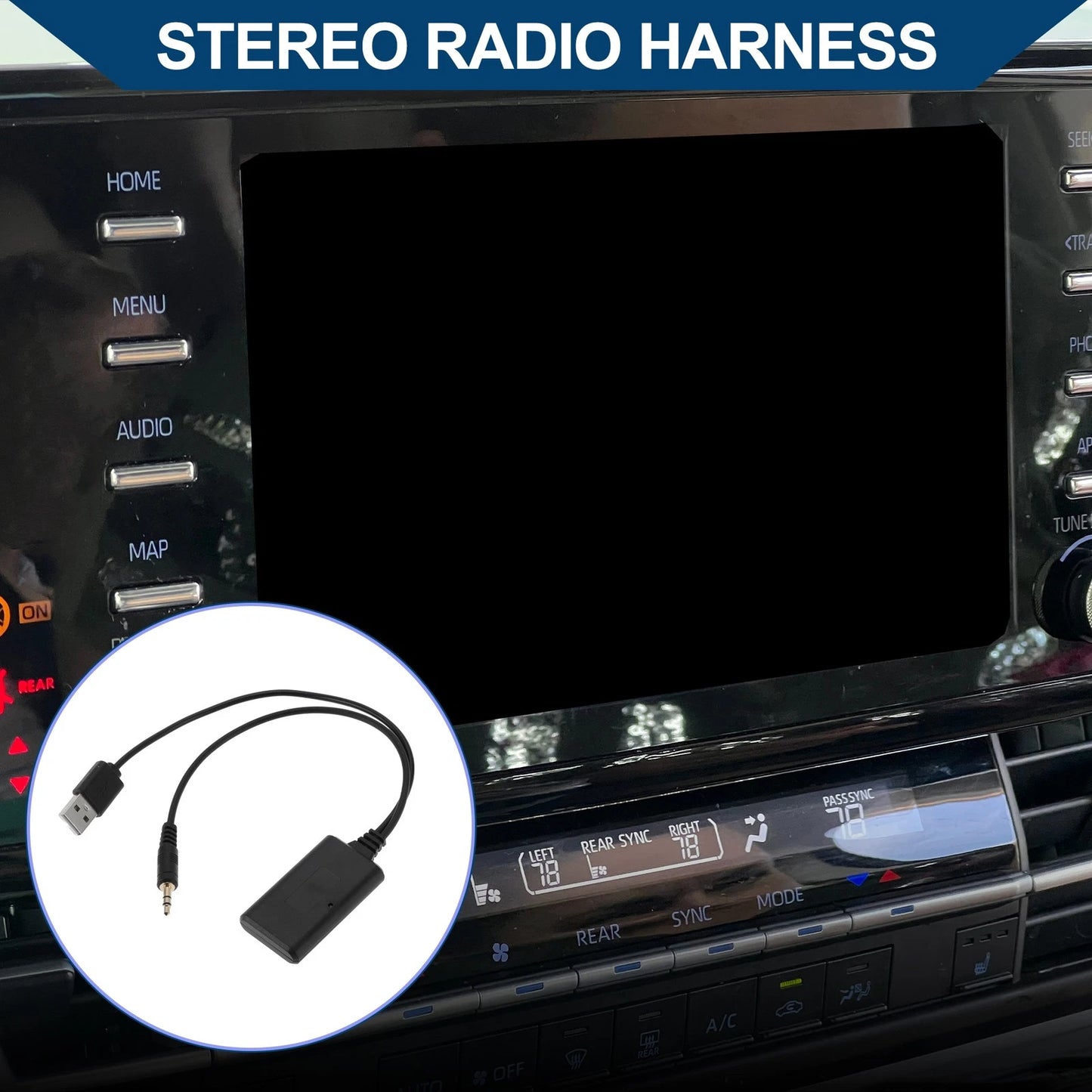 Bluetooth AUX Adapter Stereo Radio Harness for BMW