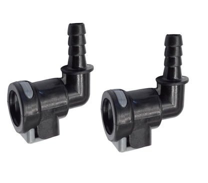Set of 2 Gear Lube Monitor Elbow Fittings for MerCruiser Alpha Bravo
