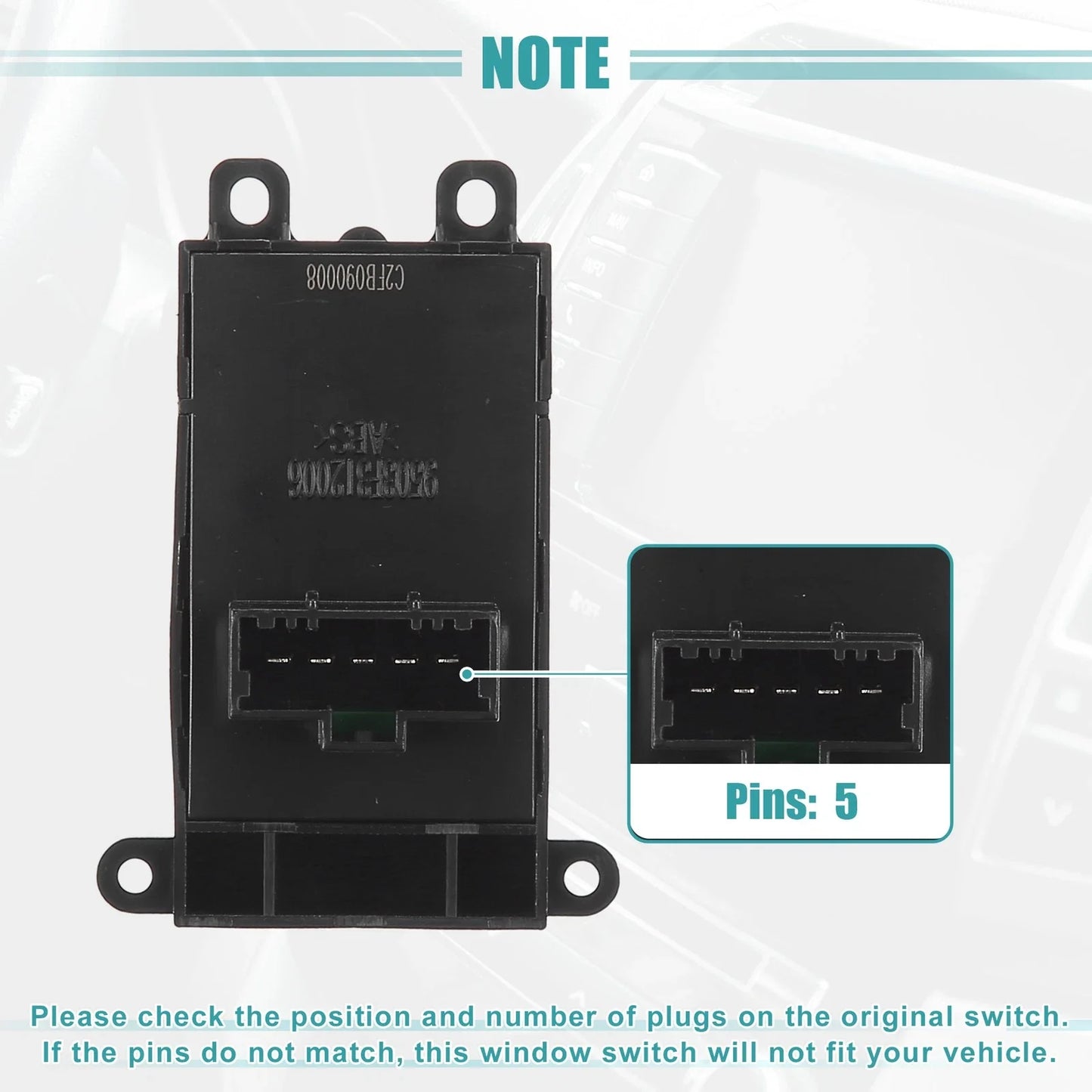 Power Window Switch for Honda Civic 2012-2015 (2 x)
