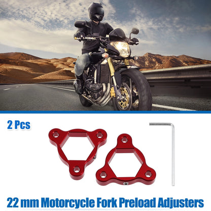 2X Fork Preload Adjusters for Motorcycle (Universal)