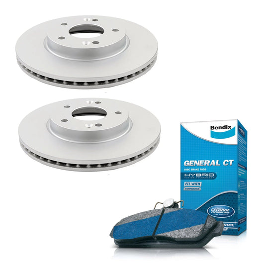 Front Bendix Brake Pads and Rotors for Hyundai Elantra (2010–2015)