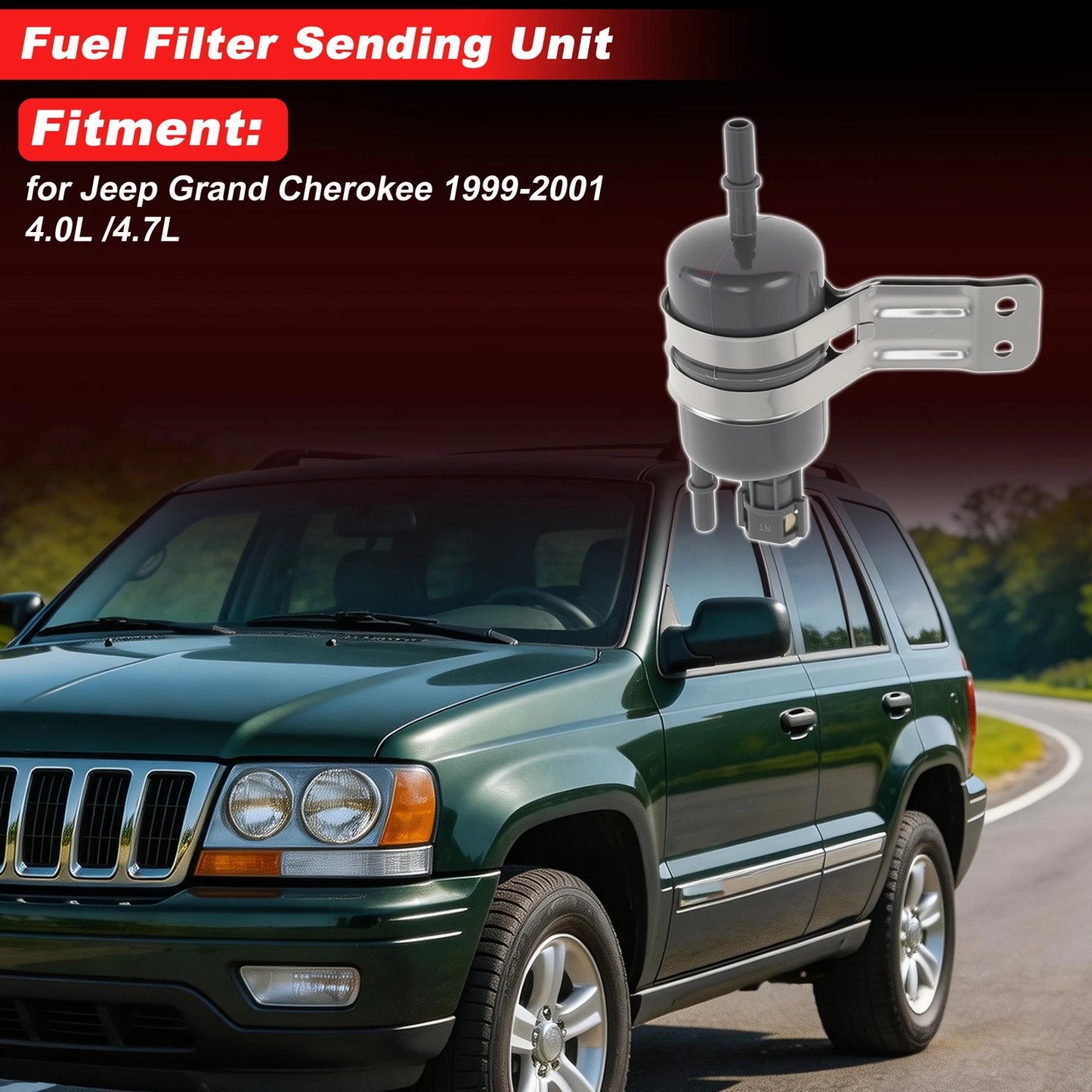 Fuel Filter Assembly for Jeep Grand Cherokee (1999–2001) No. 33929 Metal