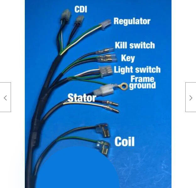Wiring harness race cut drag harness for Honda TRX250R (1986–1989)