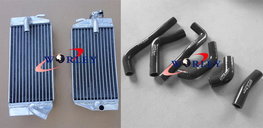 Aluminum Radiator & Hose for Honda CRF450R CRF450 (2002–2004) Black