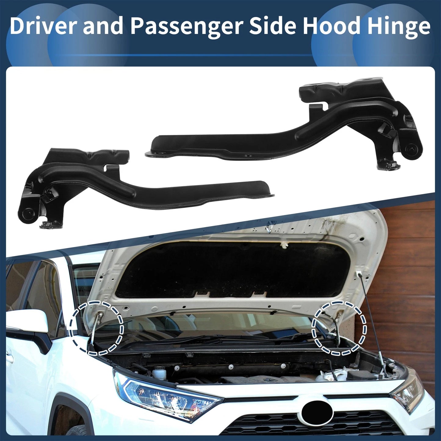 Hood Hinges for Kia Optima (2011–2016) No. 791102T000 - 1 Pair