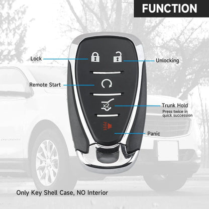5 x Button Remote Control Key Housing Shell for Chevrolet Cruze Malibu Camaro