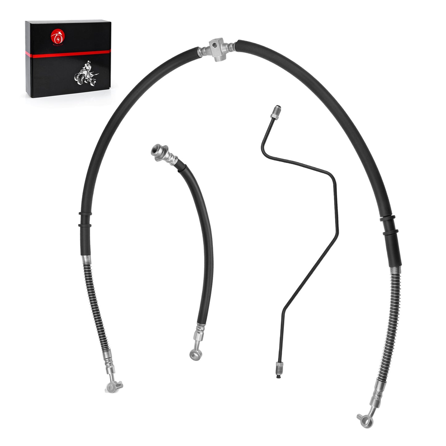 Front Brake Hose Line & Pipe Kit for Yamaha Raptor 700 (2006–2024)