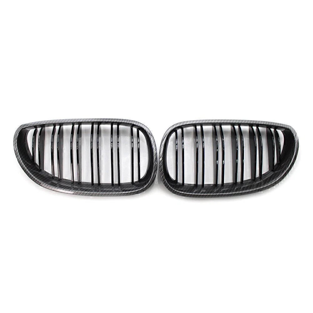 Double Slat Carbon Black Grille for BMW E60 E61 5 Series M5 (2004-2010)