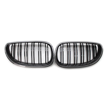 Double Slat Carbon Black Grille for BMW E60 E61 5 Series M5 (2004-2010)
