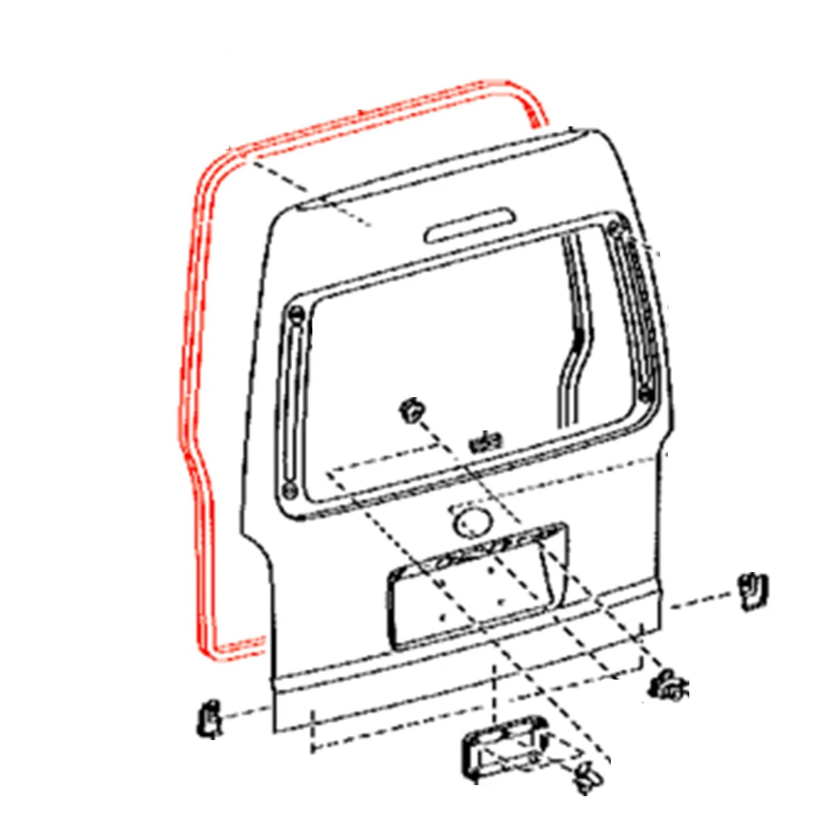 Weatherstrip Rubber for Toyota Hiace Commuter Van (2005–2019)