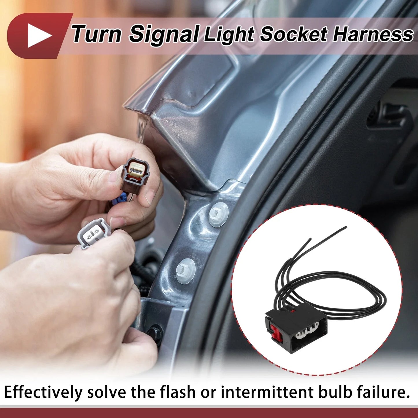 Turn Signal Light Socket Wiring for Dodge Ram 1500 2500 3500 (2010-2018)