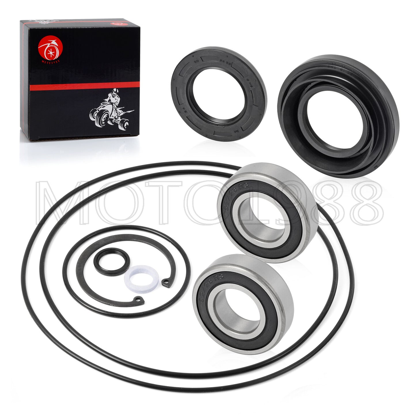 Rear Brake Drum Seal Bearing O-Ring Kit for Honda Foreman 400 450 500 (2000–2023)