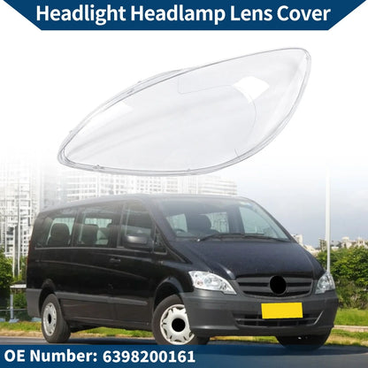 Car Front Left Headlight Lens Cover for Mercedes-Benz Viano (2003-2014)