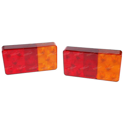 2x LED Trailer Tail Lights for Boats Forklifts Ute Trays (150mm x 80mm)
