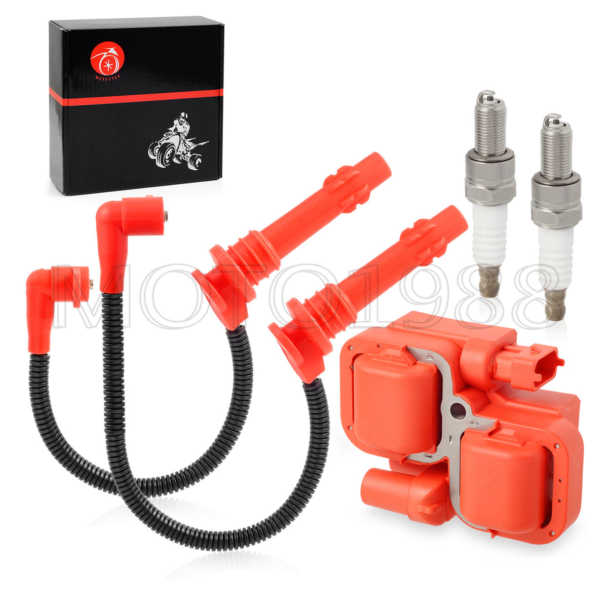 Ignition Coil, Spark Plug & Cap Wire for Polaris RZR XP 4 Turbo S (2016–2023)