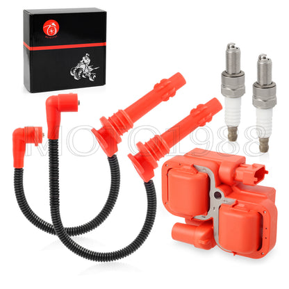 Ignition Coil, Spark Plug & Cap Wire for Polaris RZR XP 4 Turbo S (2016–2023)