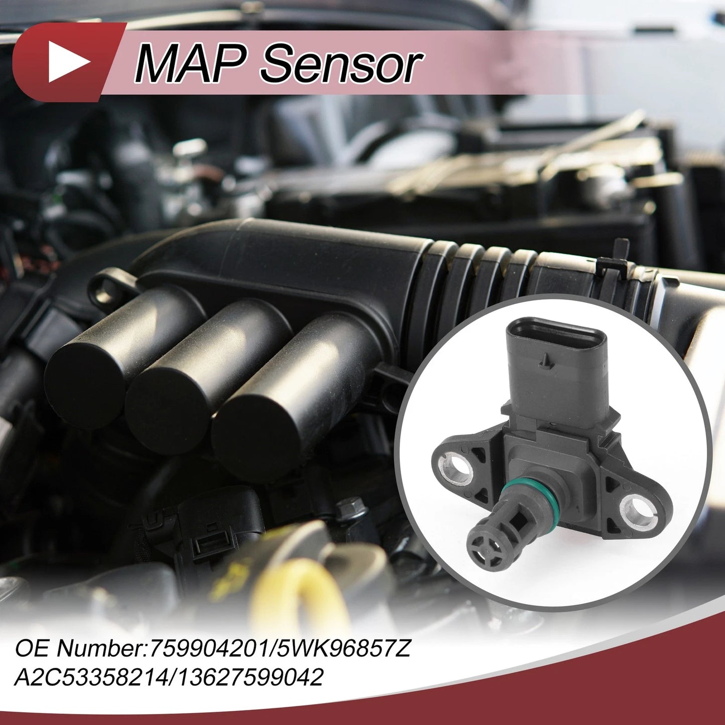 MAP Sensor for BMW 328I (2012–2016) No.759904201