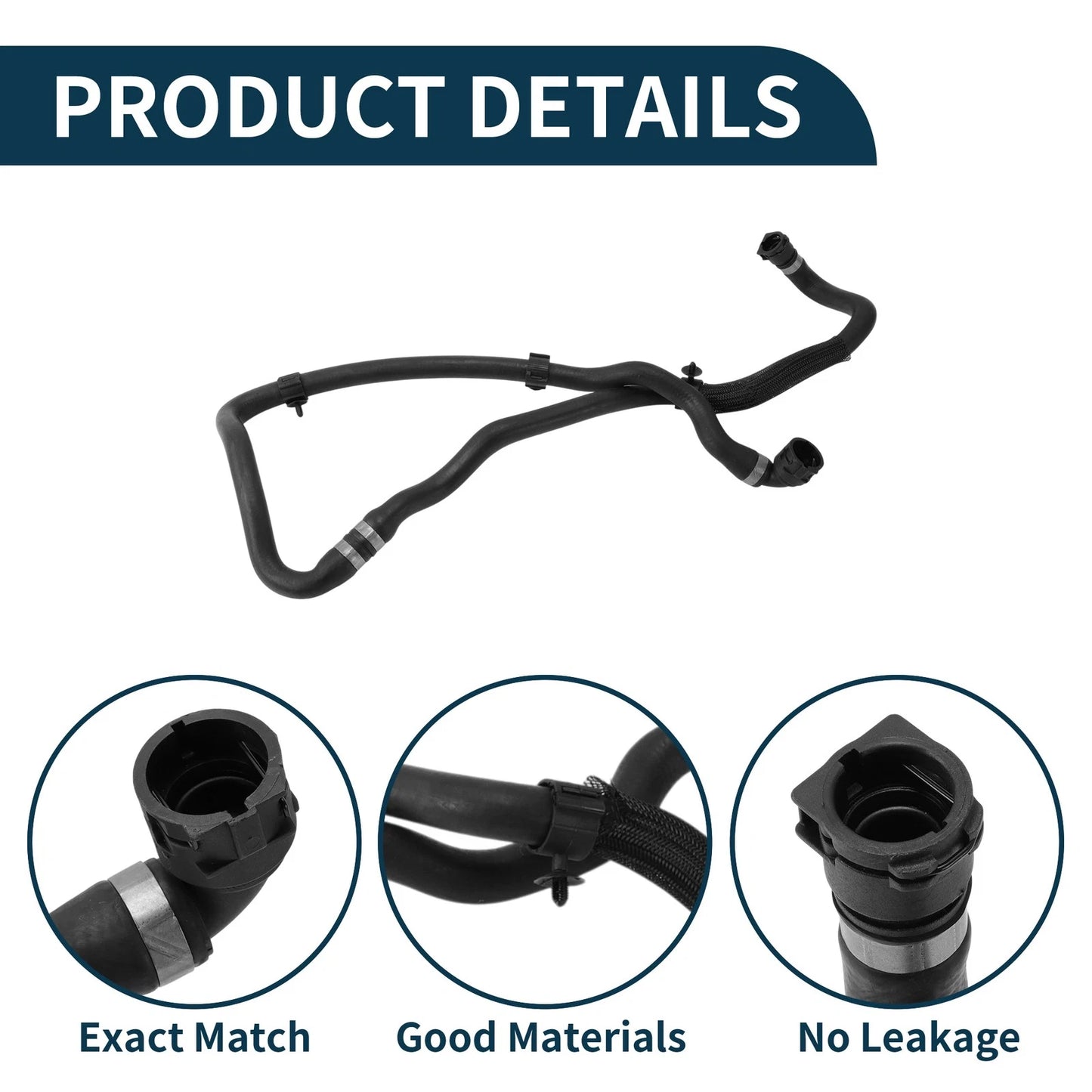 Radiator Hose for BMW X3 (2017–2018) No. 17127535534 Rubber