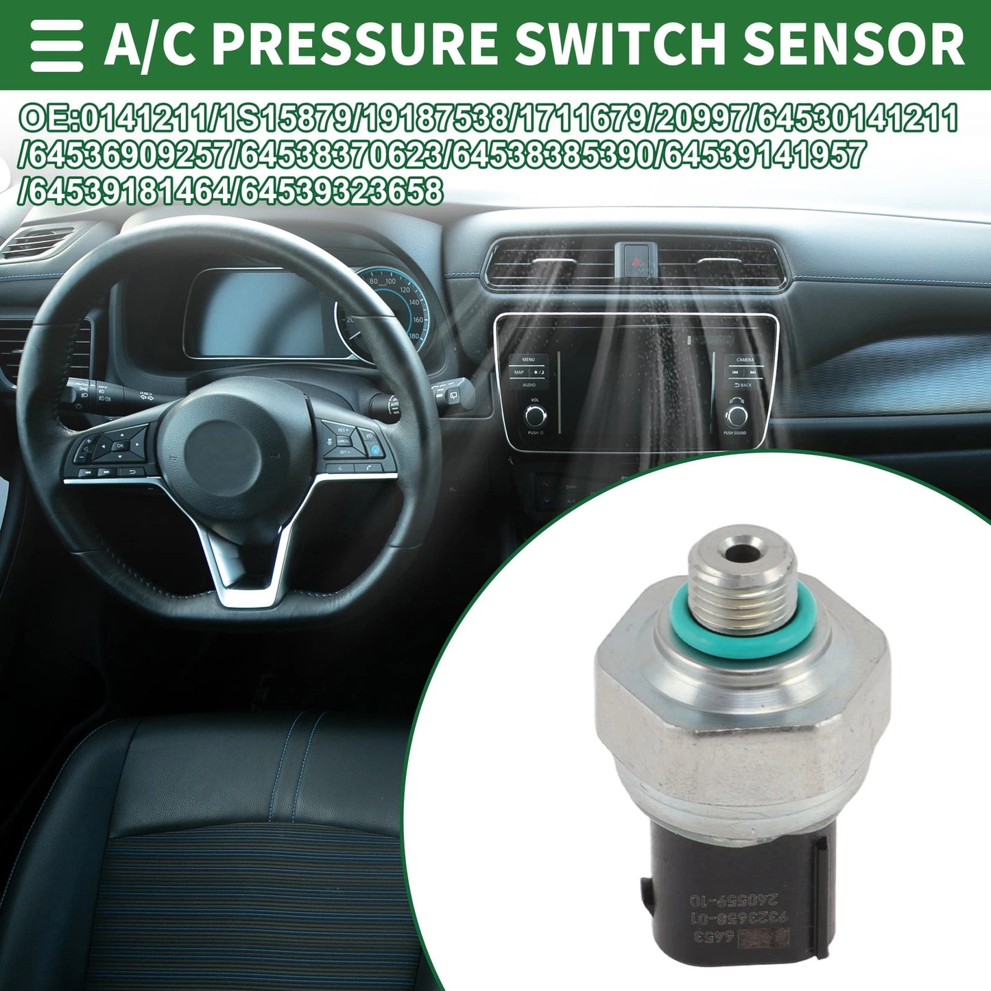 A/C Pressure Switch Sensor for BMW M6 (2012–2018) 0141211, 1S15879