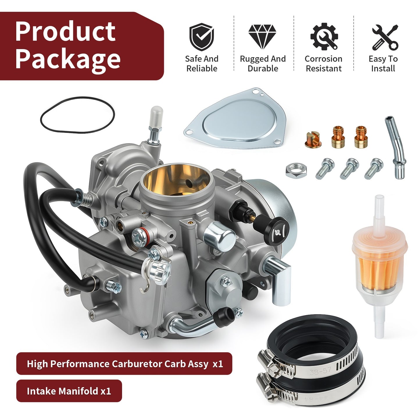 Carburetor with Intake Manifold for Can-Am DS650 (2000–2007)