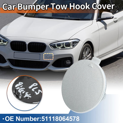 Front Car Bumper Tow Hook Cover for BMW 1 Series (No. 51118064578) Ice Silver