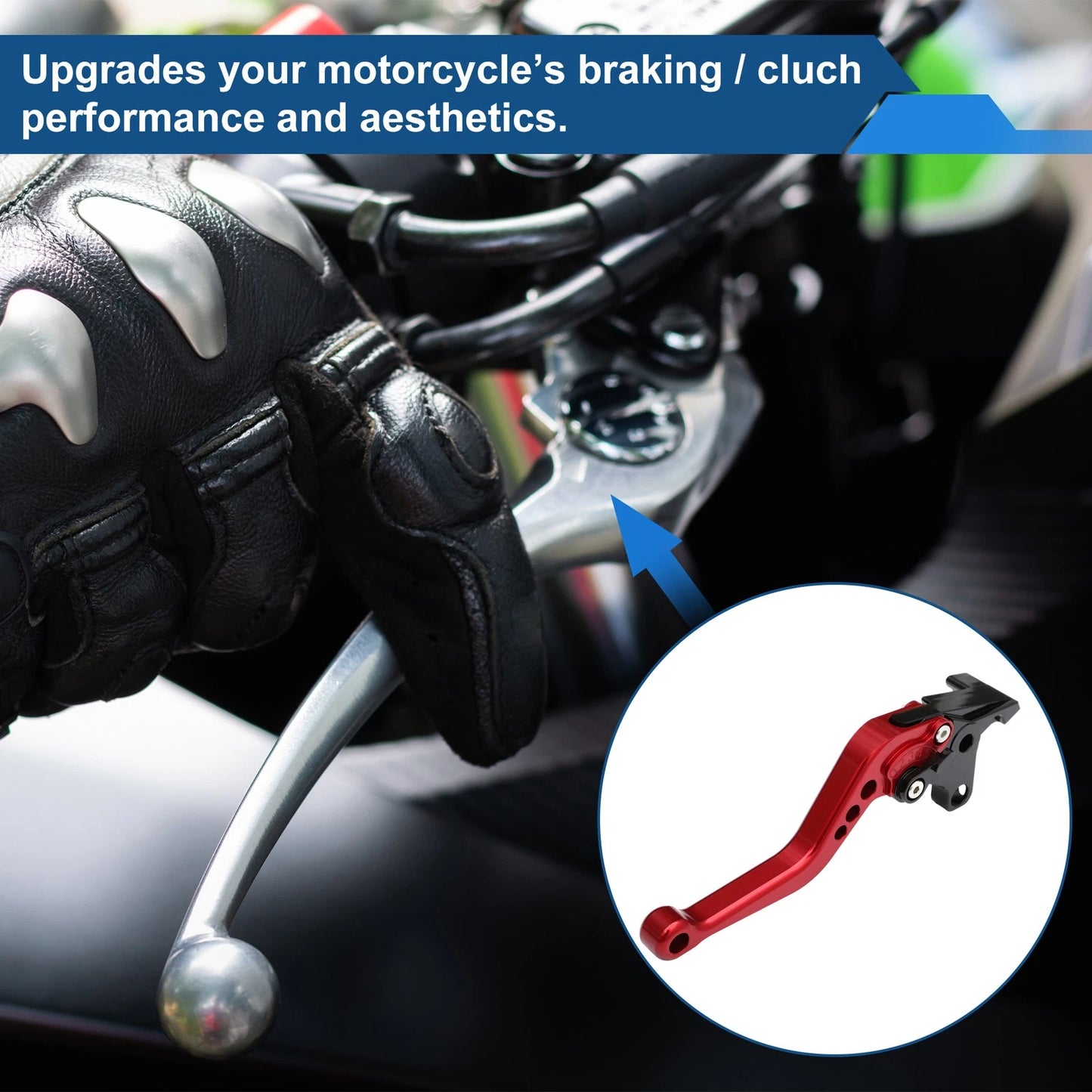 Adjustable Short Brake Clutch Lever Set for Kawasaki ZX-9R/ZX-9 (1994–1997) Red