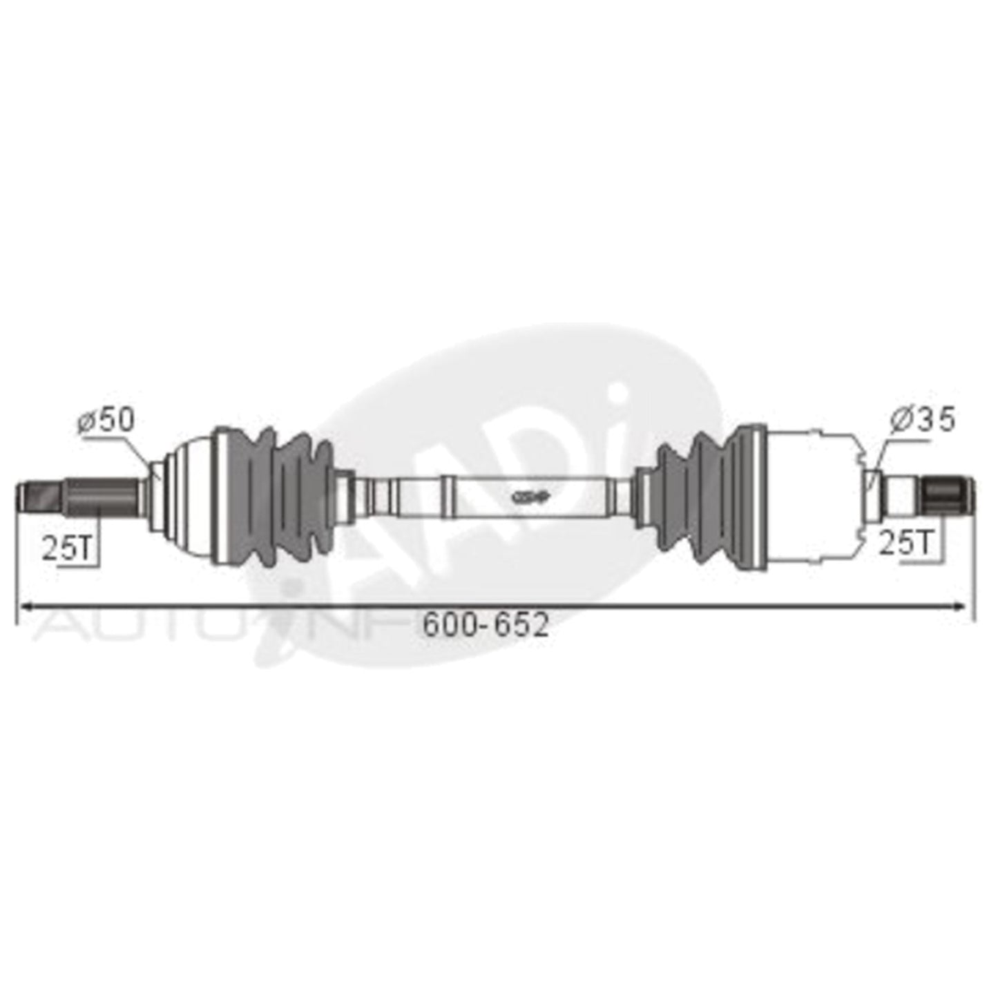 RH CV Shaft for Hyundai Sonata (1989–1991)