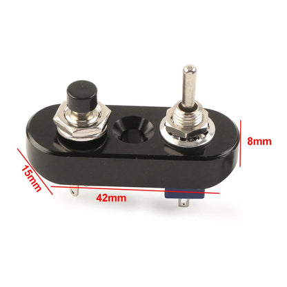 1pc 7/8" Mini Dual Toggle Switch for Horn Headlight ON-OFF (Fits Various Models)