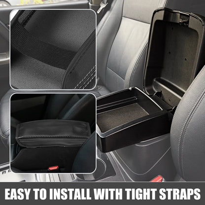 Center Console Cover Pad for Hyundai Tucson (2016–2021) Carbon Fiber Black