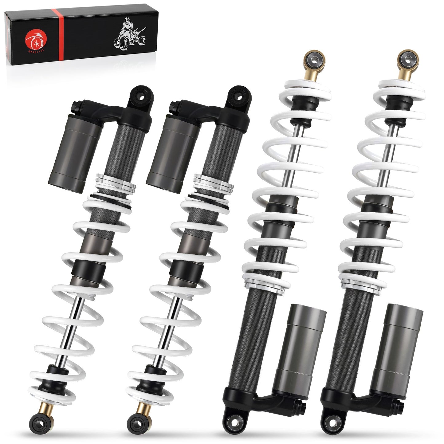 Set of 2 Heavy Duty Air Shocks for Polaris RZR S 800 (2009–2012)