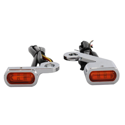 1 Pair Front Turn Signal Lights for Harley Touring Softail (2009-2017)