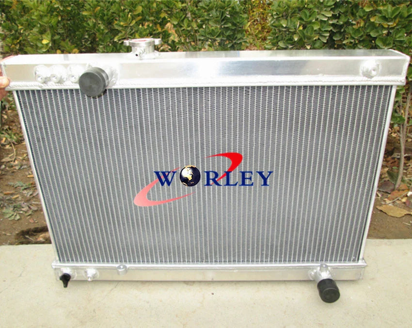 Aluminum Radiator + Fans for Toyota Supra MK3 MA70 MA71 3.0L JZA70 (86-93)