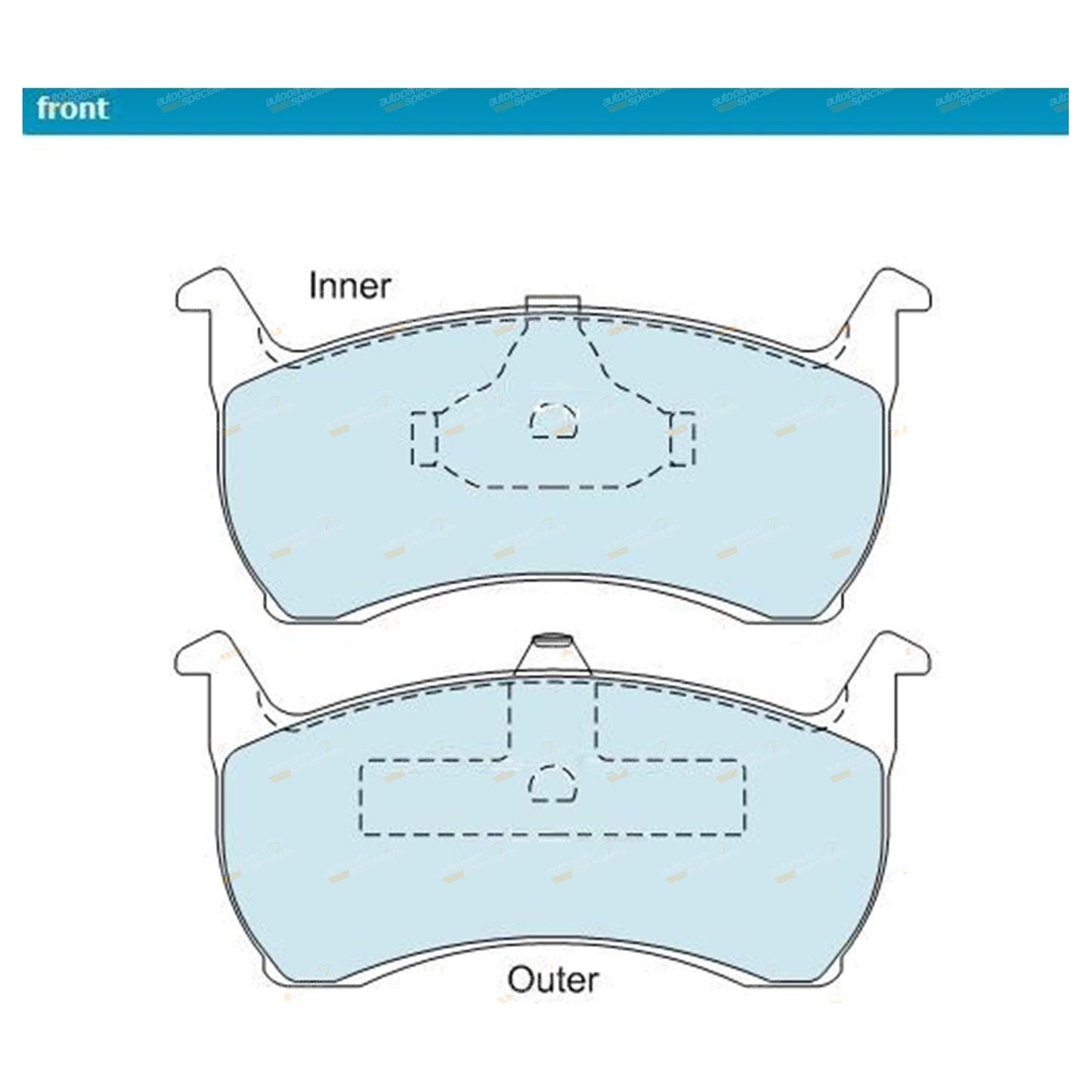 Set of 4 Bendix Front Disc Brake Pads for Falcon Fairmont Fairlane LTD (1988–2000)