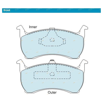 Set of 4 Bendix Front Disc Brake Pads for Falcon Fairmont Fairlane LTD (1988–2000)