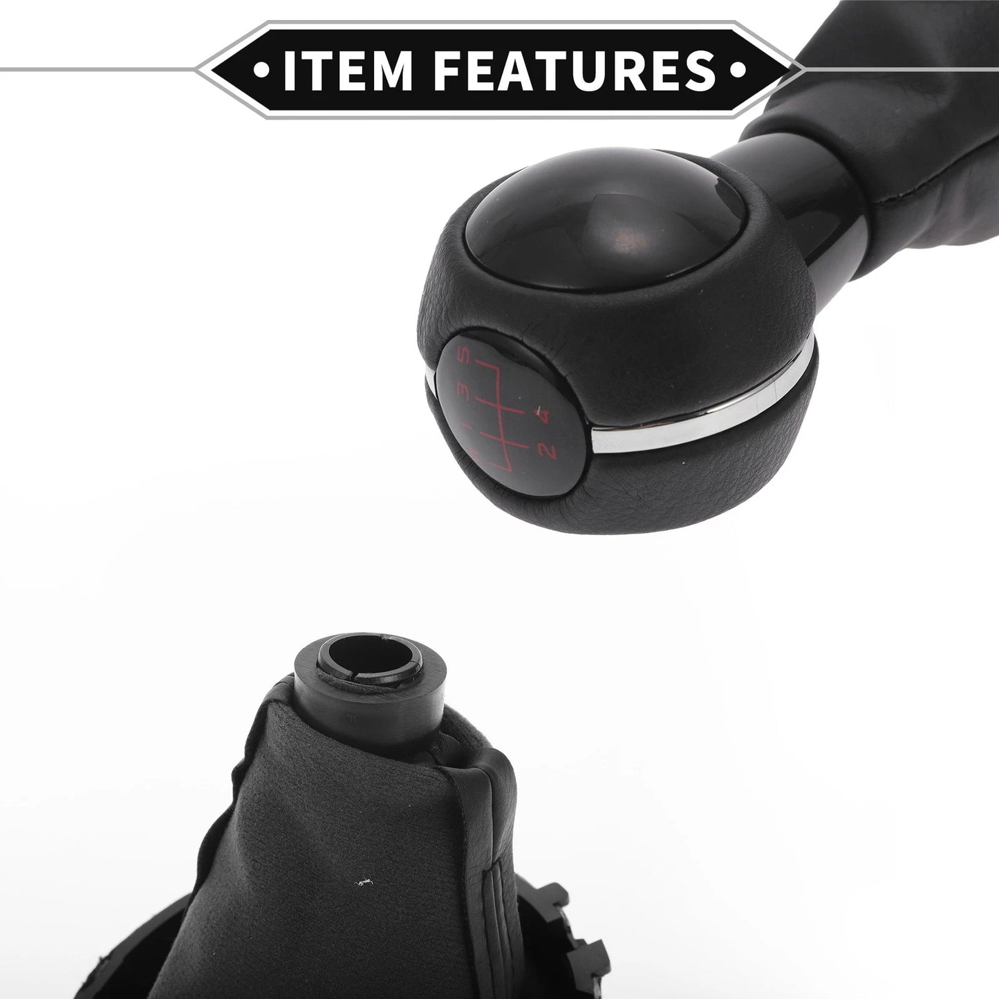 5 Speed Manual Shift Knob with Boot Cover for Mini Cooper F55 F56 (2014–2023)