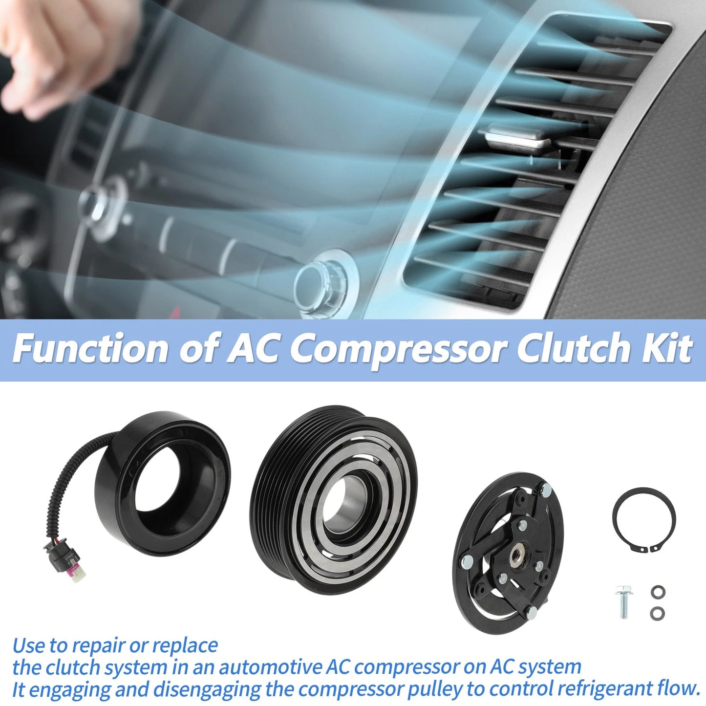 AC Compressor Clutch Kit for Honda Civic (2016–2021) 2.0L CVC