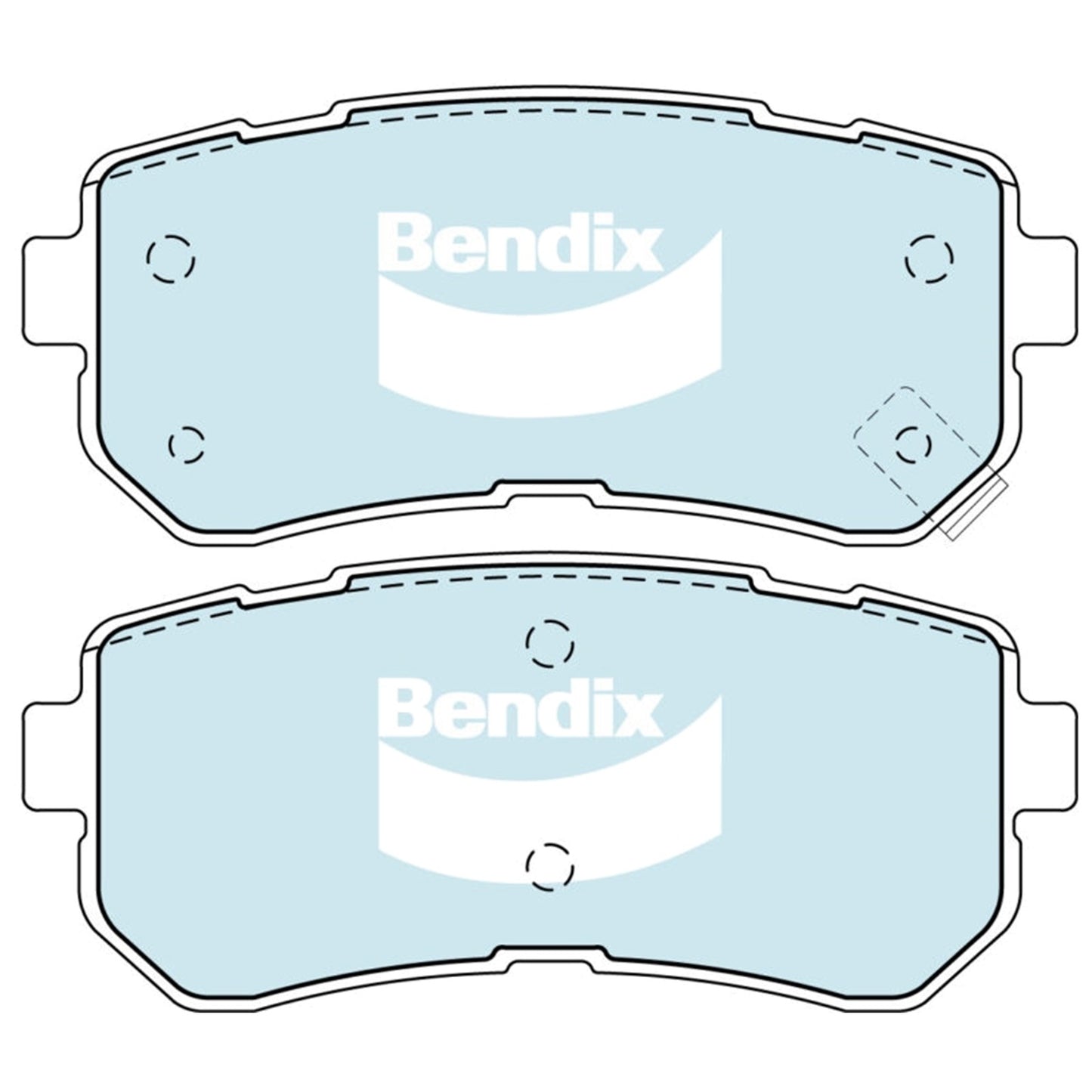 Set of 4 Rear Disc Brake Pads for Kia Sportage (2010–2016)
