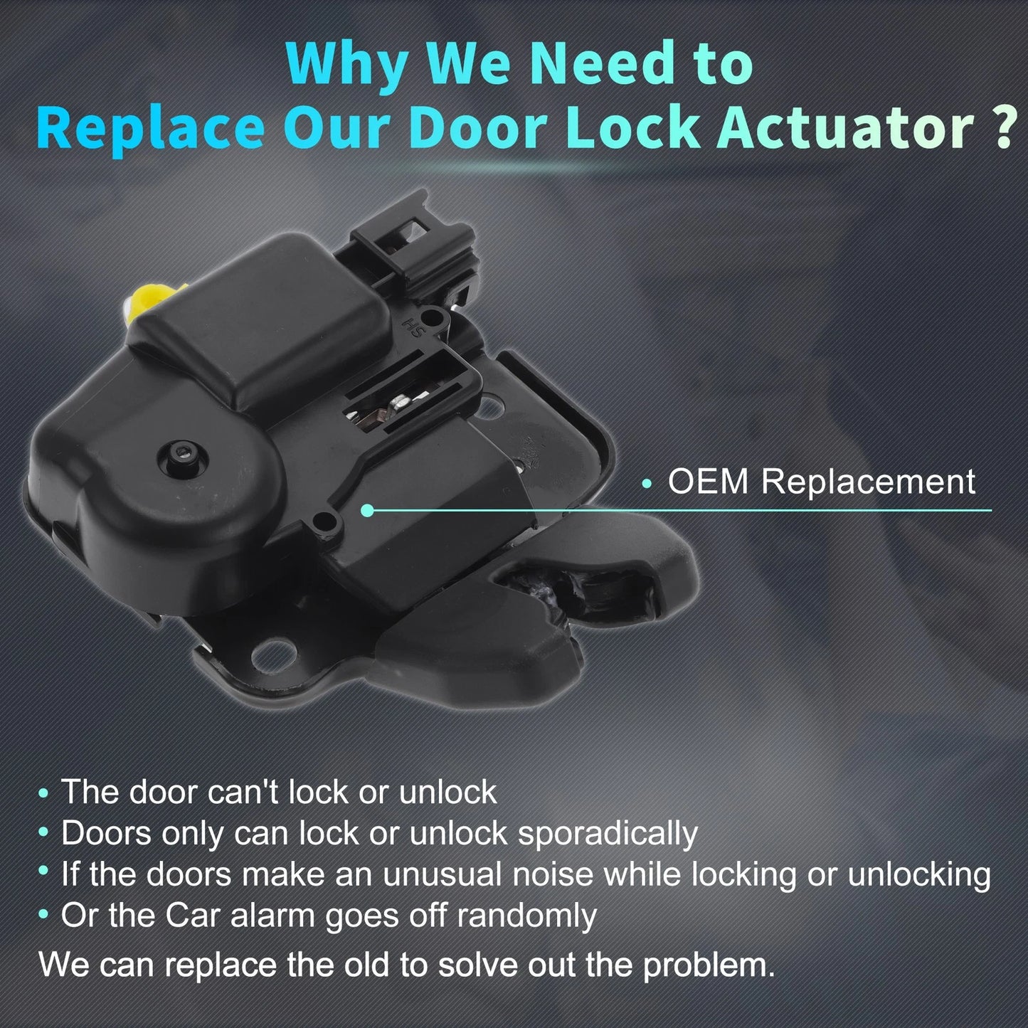 Rear Liftgate Door Lock Actuator Motor for Nissan Tiida (2007–2017) No. 84631ED40A