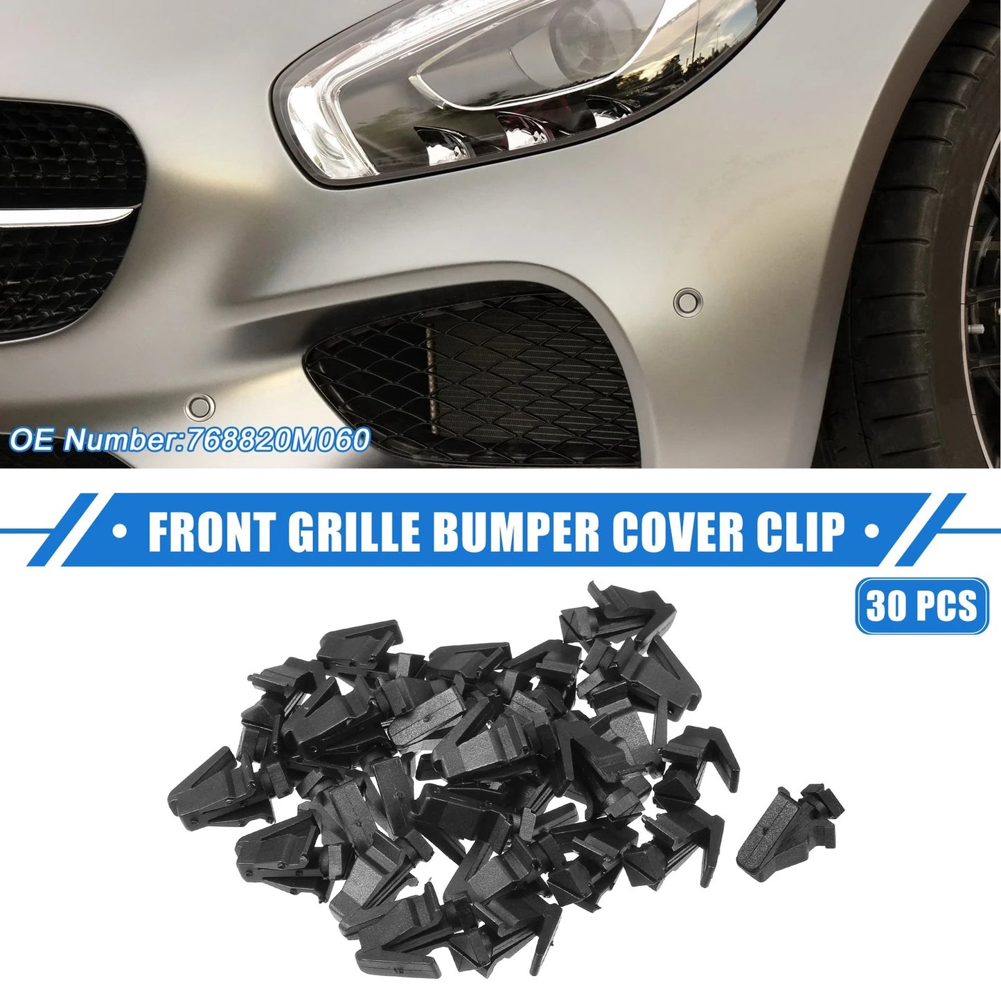 30 Pcs Front Grille Bumper Cover Clip for Nissan Altima (2002–2004)