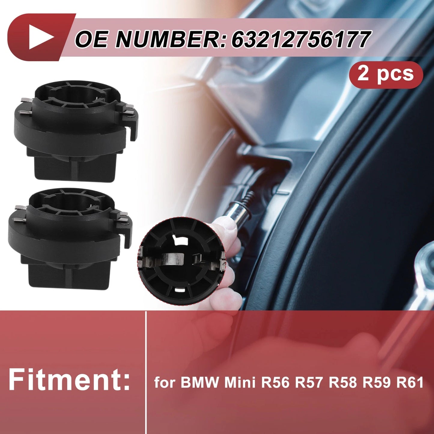 Brake Light Socket for BMW Mini R56 R57 R58 R59 R61 (No. 63212756177)