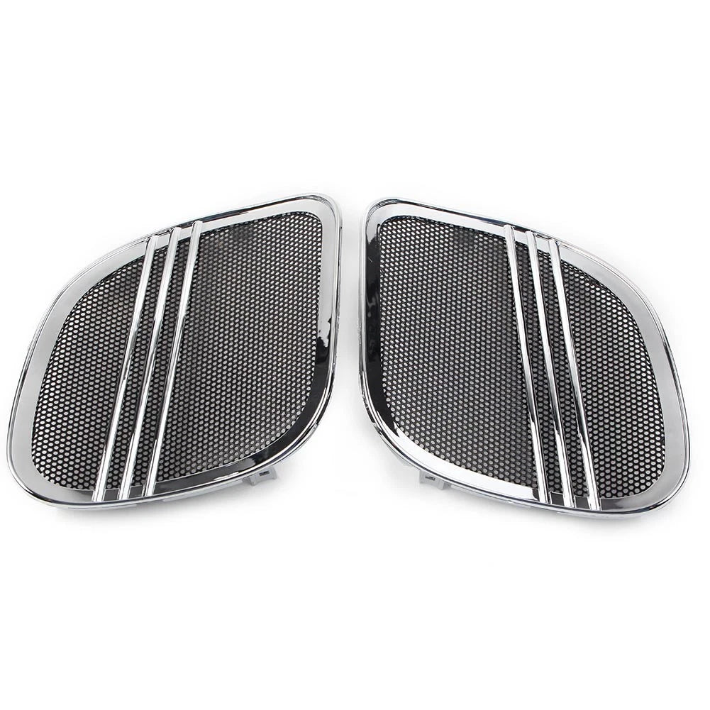 Tri-Line Speaker Grills Cover Trim for Harley Road Glide (2015–2022) Silver