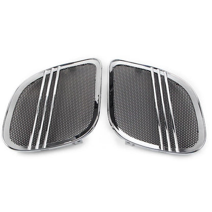 Tri-Line Speaker Grills Cover Trim for Harley Road Glide (2015–2022) Silver