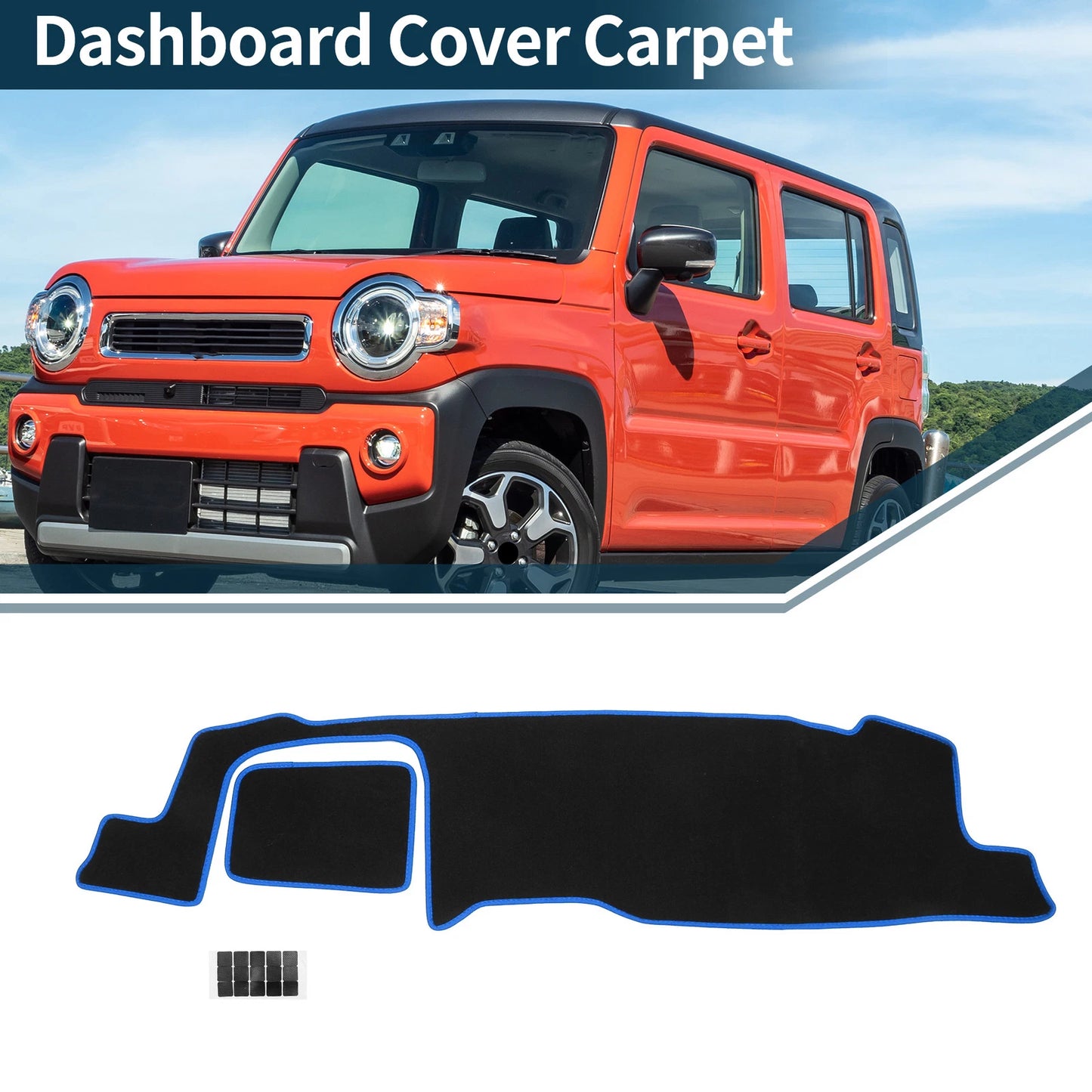 Set of 1 Dashboard Cover Mat for Suzuki MR52S/MR92S (2020–2024) Black Blue