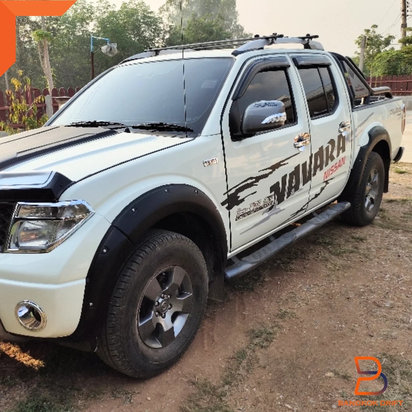 Black Fender Flare Arch for Nissan Navara D40 Widebody 4-Door Dual Cab