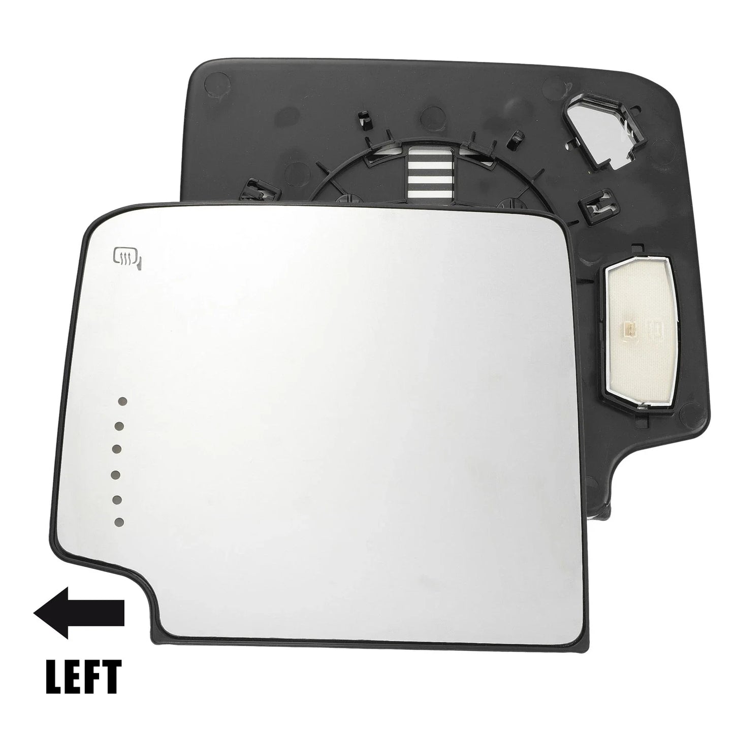 Heated Left Upper Side Rearview Mirror Glass for Chevrolet Silverado 1500 (2007-2013)