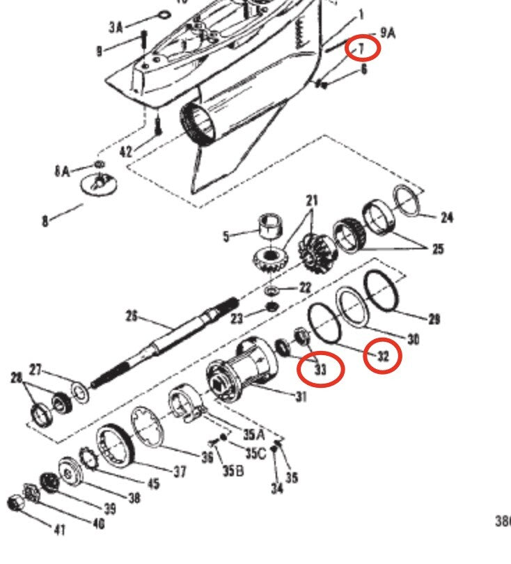 Lower Unit Oil Seal and Gasket for Mercruiser