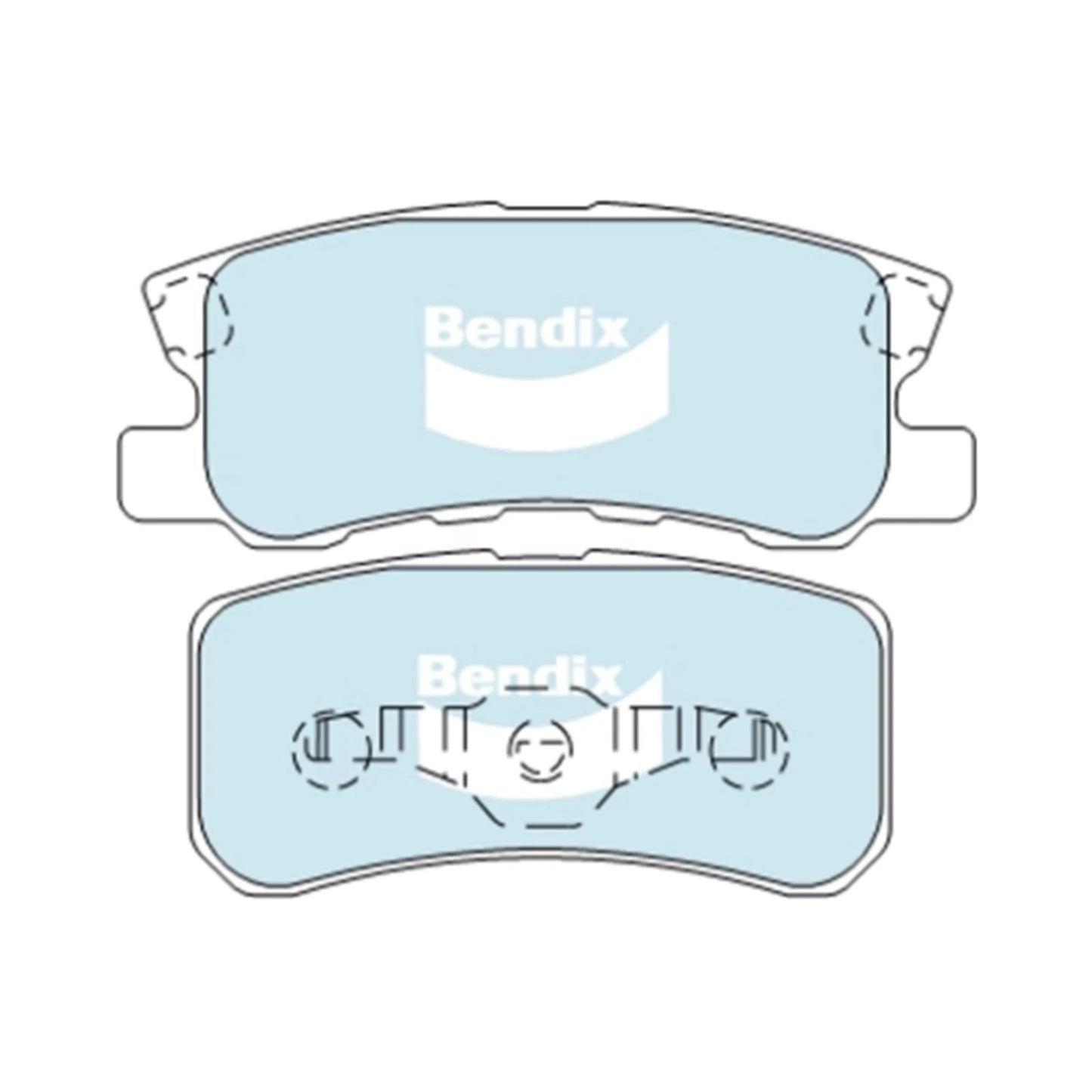 Set of 4 Bendix HD Rear Disc Brake Pads for Mitsubishi Grandis (2004–2010)