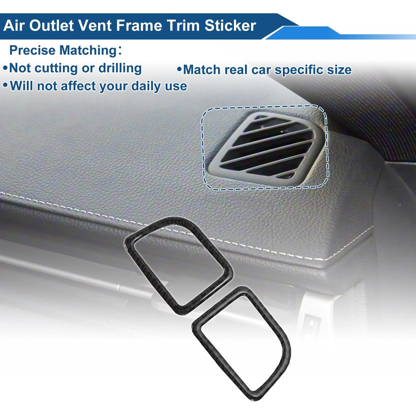 2X Air Condition Outlet Vent Trim Cover Frame for Toyota Supra GR (2020–2023)
