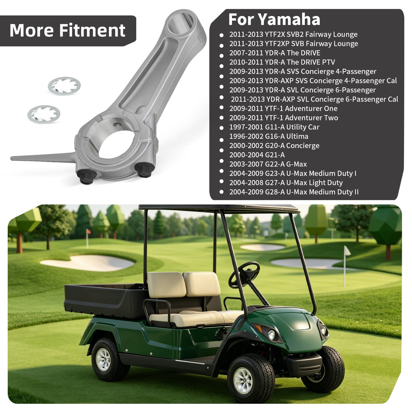 Connecting Rod for Yamaha Golf Cart G16 G20 G21 G22 G23 G27 (1990–2023)